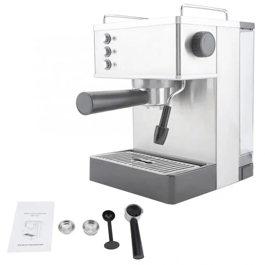 Coffee Machine Stainless Steel Espresso Coffee Machine Coffee Maker High Pressure Italy Pump
Coffee Machine Stainless Steel Espresso Coffee Machine Coffee Maker High Pressure Italy Pump