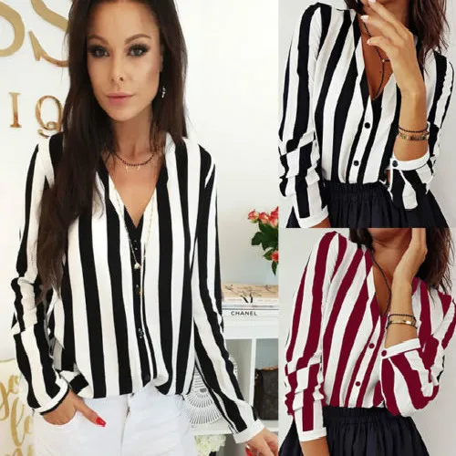 2019 New Hot Fashion Women Ladies Long Sleeve Loose Blouse Summer V Neck Casual Shirt Tops
2019 New Hot Fashion Women Ladies Long Sleeve Loose Blouse Summer V Neck Casual Shirt Tops