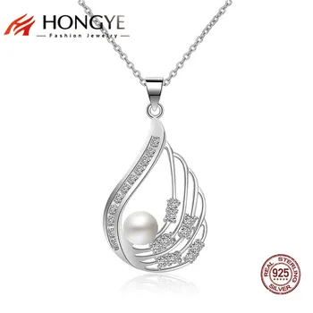 HONGYE New Brand 925 Sterling silver Pendant Necklace Natural Pearls With AAA Zircon Women Necklace Drop Hollow 2020
HONGYE New Brand 925 Sterling silver Pendant Necklace Natural Pearls With AAA Zircon Women Necklace Drop Hollow 2020