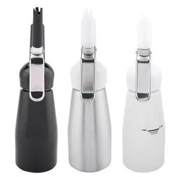 New 250mL Aluminum Whipped Dessert Cream Butter Dispenser Whipper Foam Maker With 3 Nozzles Dessert Cake Decorating Tools
New 250mL Aluminum Whipped Dessert Cream Butter Dispenser Whipper Foam Maker With 3 Nozzles Dessert Cake Decorating Tools