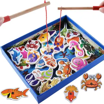 Baby Educational Toy 32pcs Magnetic Fishing Game Wooden Toy Child Baby Birthday Gift Parent Child Interaction Funny Fishing Game
Baby Educational Toy 32pcs Magnetic Fishing Game Wooden Toy Child Baby Birthday Gift Parent Child Interaction Funny Fishing Game