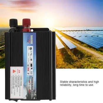 Inverter 500W DC 12V to AC 220V Power Inverter with Solar Panel Converter Sturdy and Durable Household Power Supply Switch
Inverter 500W DC 12V to AC 220V Power Inverter with Solar Panel Converter Sturdy and Durable Household Power Supply Switch