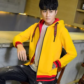 2019 New Fashion Spring And Autumn Wear Pullover Man Athletic Even Hat Loose Coat streetwear Leisure Student Red Yellow Jacket
2019 New Fashion Spring And Autumn Wear Pullover Man Athletic Even Hat Loose Coat streetwear Leisure Student Red Yellow Jacket