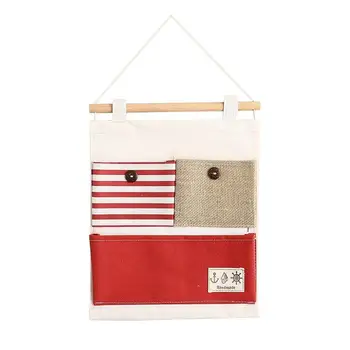 Fashion Wall Hanging Storage Bag Cotton Linen Pouch Stripe Splicing Handbag Organiser Foldable Storage Bag(Red)
Fashion Wall Hanging Storage Bag Cotton Linen Pouch Stripe Splicing Handbag Organiser Foldable Storage Bag(Red)