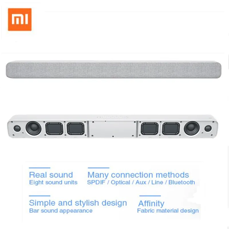 Original Xiaomi Bluetooth Wireless TV Sound Bar Speaker Soundbar Support Bluetooth Playback Optical SPDIF AUX IN for Home
Original Xiaomi Bluetooth Wireless TV Sound Bar Speaker Soundbar Support Bluetooth Playback Optical SPDIF AUX IN for Home