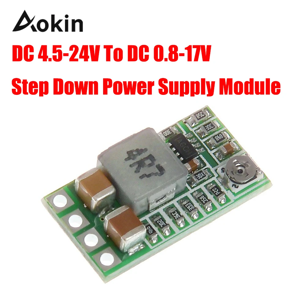 Ultra-Small Mini DC-DC Step Down Power Supply Module 3A Buck Converter Adjustable 1.8V 2.5V 3.3V 5V 9V 12V for Arduino diy kit
Ultra-Small Mini DC-DC Step Down Power Supply Module 3A Buck Converter Adjustable 1.8V 2.5V 3.3V 5V 9V 12V for Arduino diy kit