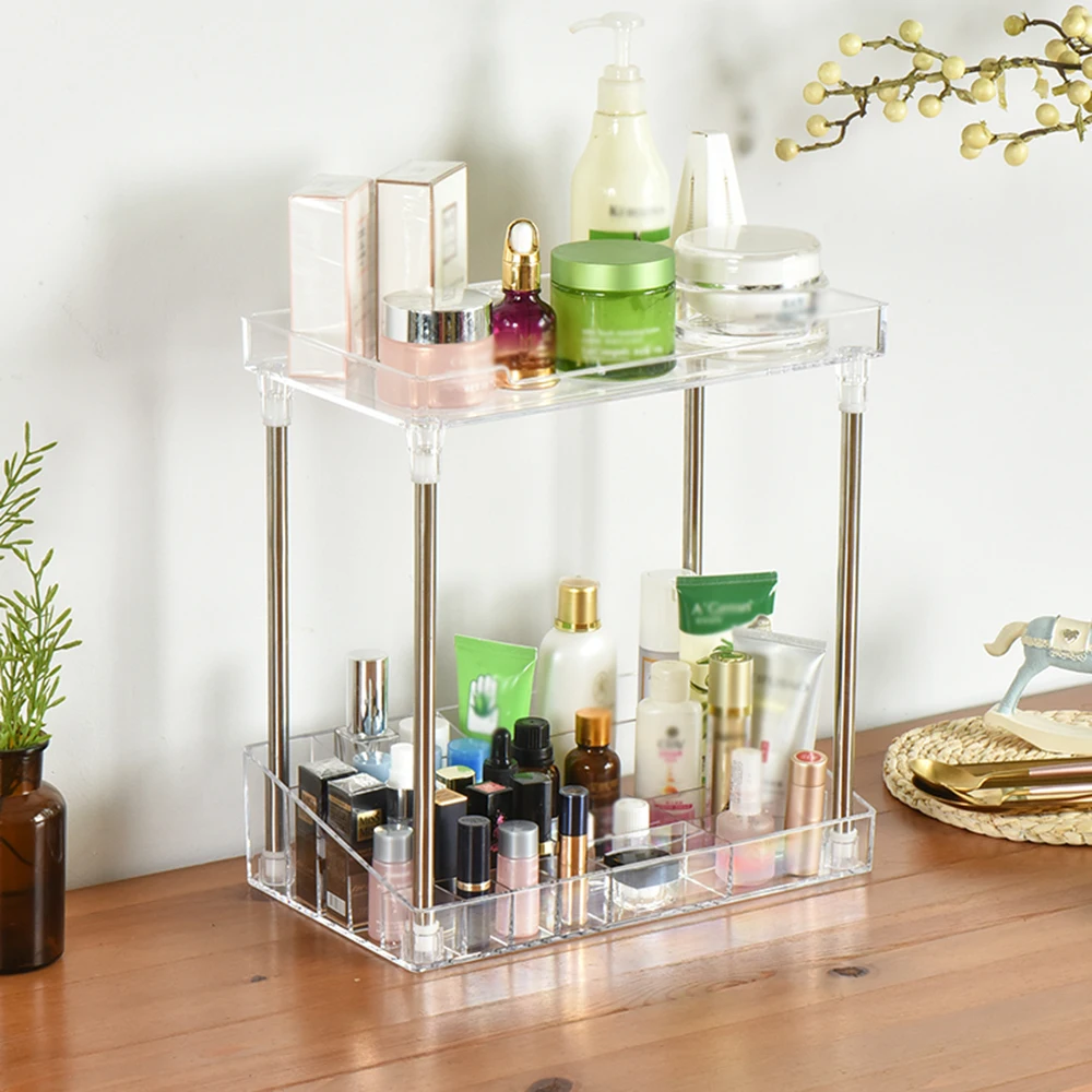 Cosmetic Collection Box Space-saving Square make up Storage Rack Organizer Tray Shelf 2 Layers Transparent Acrylic Stand Holder
Cosmetic Collection Box Space-saving Square make up Storage Rack Organizer Tray Shelf 2 Layers Transparent Acrylic Stand Holder