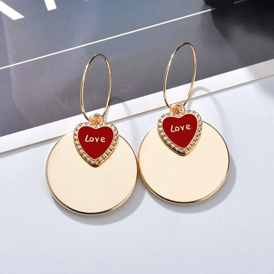 Women Round With Love Heart Drop Earrings Trendy Jewelry Female Drop Earings Handmade Earring Jewelry Gifts For Women Gold Color
Women Round With Love Heart Drop Earrings Trendy Jewelry Female Drop Earings Handmade Earring Jewelry Gifts For Women Gold Color