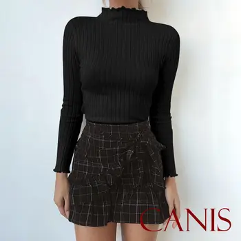 Women Long Sleeve Ruffles Turtleneck Slim Fit Solid Sweater Pullovers Women Autumn Winter Knitted Basic Sweaters
Women Long Sleeve Ruffles Turtleneck Slim Fit Solid Sweater Pullovers Women Autumn Winter Knitted Basic Sweaters