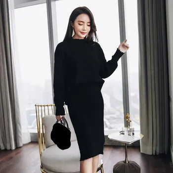 New Winter 2 Piece Set Knitted Sweater Suits Elastic Waist Skirts Tracksuit Warm Pullovers Femme Outfits
New Winter 2 Piece Set Knitted Sweater Suits Elastic Waist Skirts Tracksuit Warm Pullovers Femme Outfits