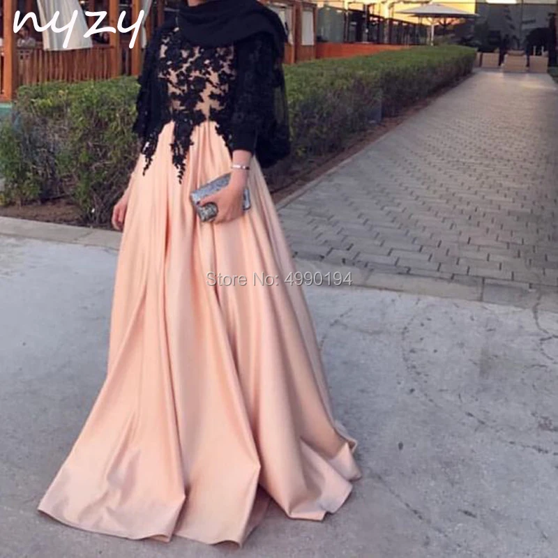 NYZY MW8 Arabic Evening Dress Hijab Muslim Islam Long Sleeves 2 Tones Black Pink Elegant Formal Dress Party Gown 2019
NYZY MW8 Arabic Evening Dress Hijab Muslim Islam Long Sleeves 2 Tones Black Pink Elegant Formal Dress Party Gown 2019