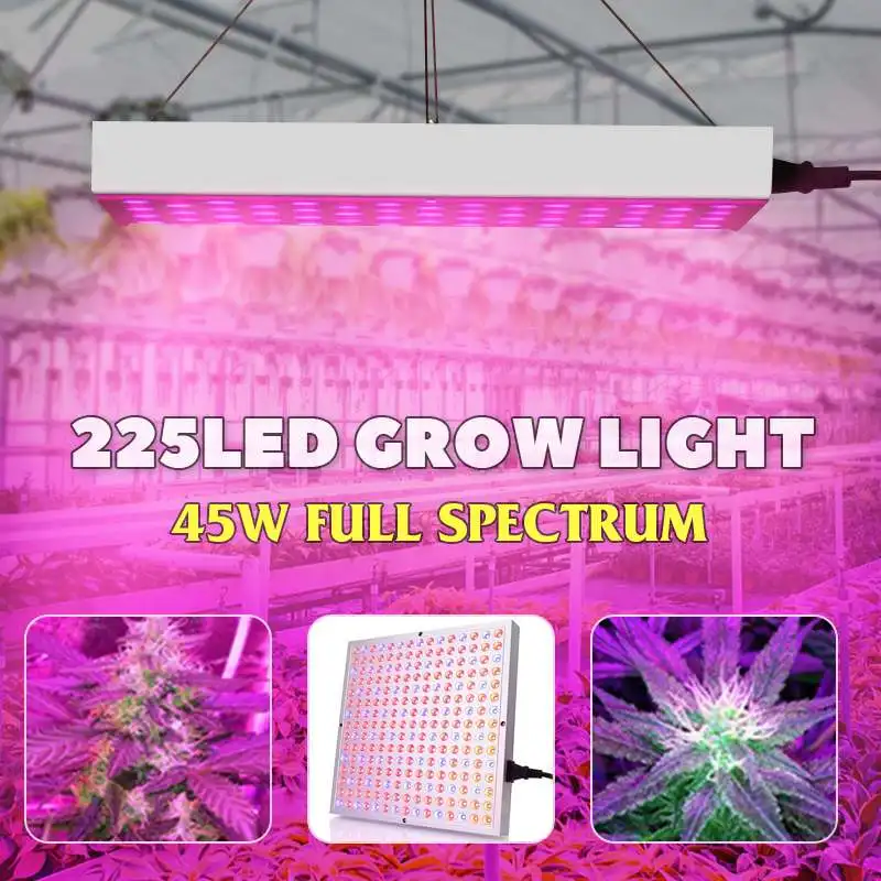 45W Growing Lamps 225LED Grow Light Full Spectrum Plant Lighting AC85-265V Fitolampy For Plants Flowers Seedling Cultivation
45W Growing Lamps 225LED Grow Light Full Spectrum Plant Lighting AC85-265V Fitolampy For Plants Flowers Seedling Cultivation