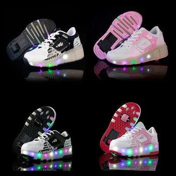 Children's Sneakers With Rollers Kids Shoes With Wheels Children LED Light Sneakers Boys Girls Roller Skate Casual Shoe
Children's Sneakers With Rollers Kids Shoes With Wheels Children LED Light Sneakers Boys Girls Roller Skate Casual Shoe