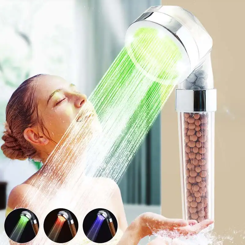 Xueqin Colorful LED Light Bath Showerhead Water Saving High Pressure Anion SPA Handheld Bathroom Shower Head Filter Nozzle
Xueqin Colorful LED Light Bath Showerhead Water Saving High Pressure Anion SPA Handheld Bathroom Shower Head Filter Nozzle