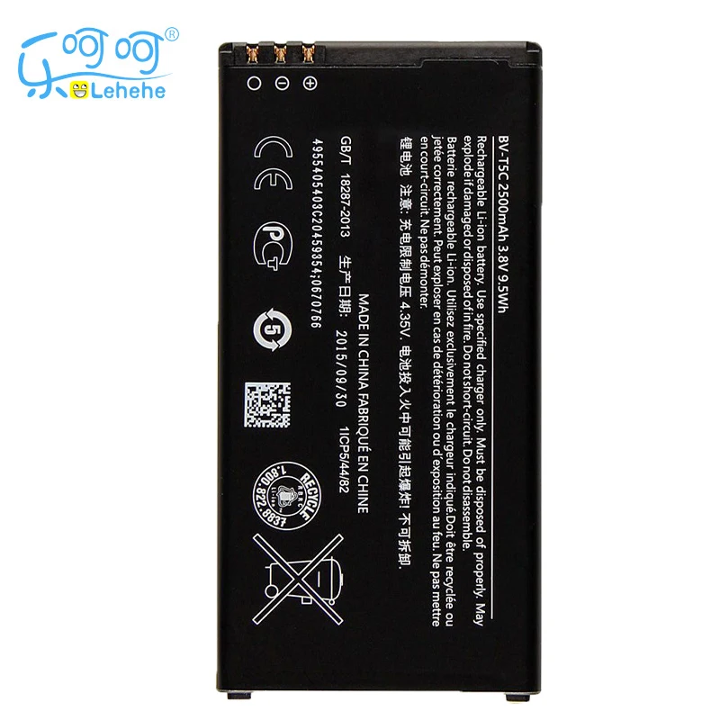 LEHEHE Battery BV-T5C for Nokia Lumia 640 RM 1113 1073 Dual 1077 BVT5C 2500mAh replacement battery Gifts
LEHEHE Battery BV-T5C for Nokia Lumia 640 RM 1113 1073 Dual 1077 BVT5C 2500mAh replacement battery Gifts