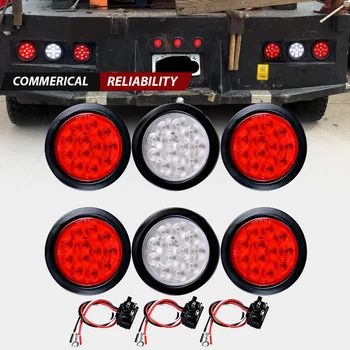 6pcs Set DC12V 4" Round 12LED Truck Turn Lights Reverse Backup Trailers Light Stop Brake Lamps Indicator for Truck Trailer
6pcs Set DC12V 4" Round 12LED Truck Turn Lights Reverse Backup Trailers Light Stop Brake Lamps Indicator for Truck Trailer
