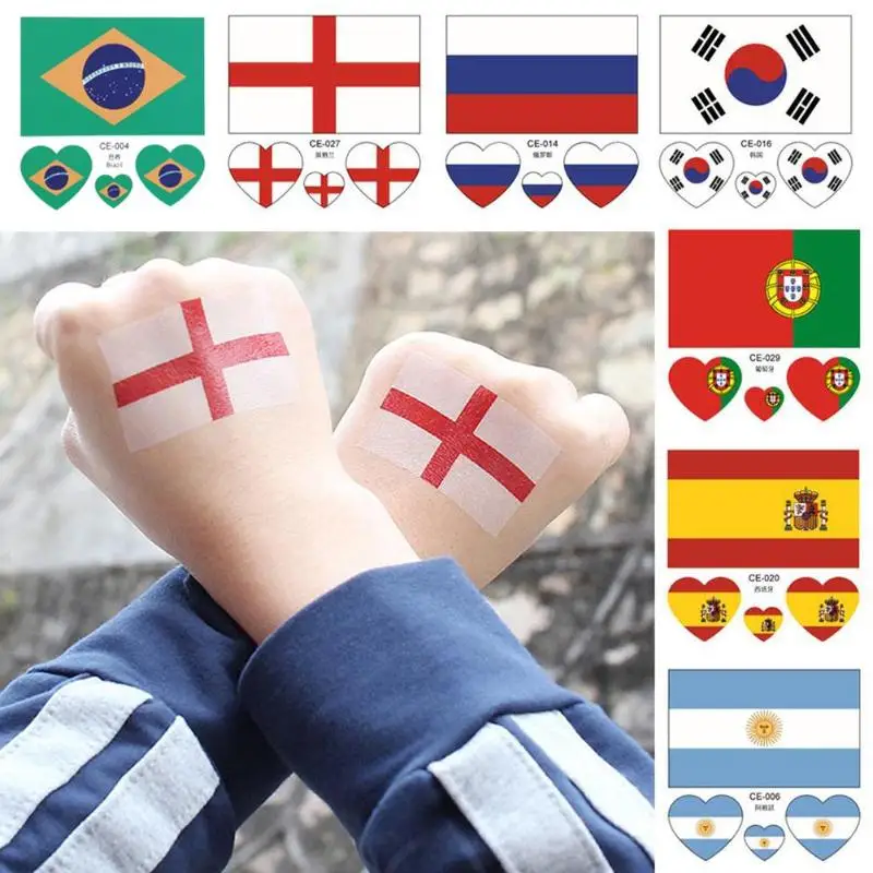 Waterproof Country Teams Stickers Football Stickers Flag Tattoo Stickers on Face Arm Random Combination Temporary Tattoo Sticke
Waterproof Country Teams Stickers Football Stickers Flag Tattoo Stickers on Face Arm Random Combination Temporary Tattoo Sticke