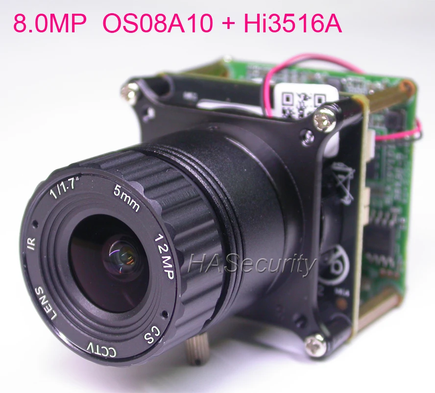 8 0mp (4K/2K) H.265 IPC 1/1.8 "OmniVision OS08A10 CMOS датчик + Hi3516A V200 Модуль платы IP камера