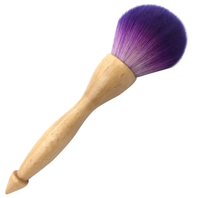 New Makeup Brush Natural Solid Wood Handle Purple Fiber Hair Loose Powder Beauty Cosmetic Soft Tool | Красота и здоровье
