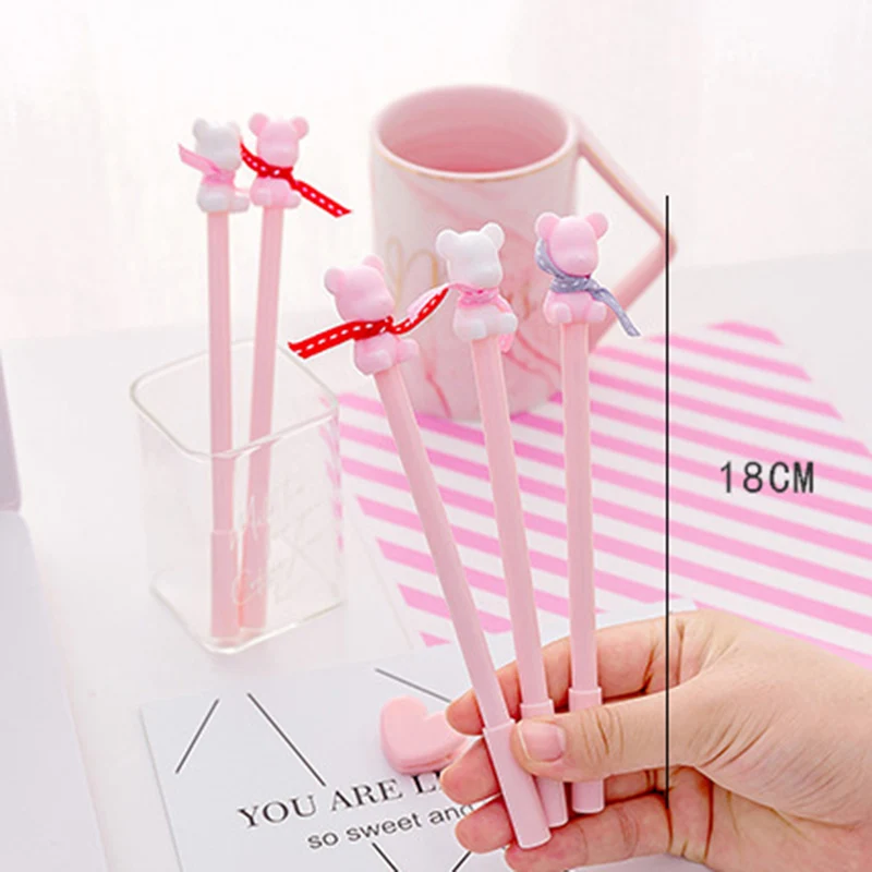 Pink Bear Gel Pen 0.38mm Kawaii Cartoon Ribbon Neutral Pens For Writing Girls Gifts Office School Supplies Korean Stationery
Pink Bear Gel Pen 0.38mm Kawaii Cartoon Ribbon Neutral Pens For Writing Girls Gifts Office School Supplies Korean Stationery