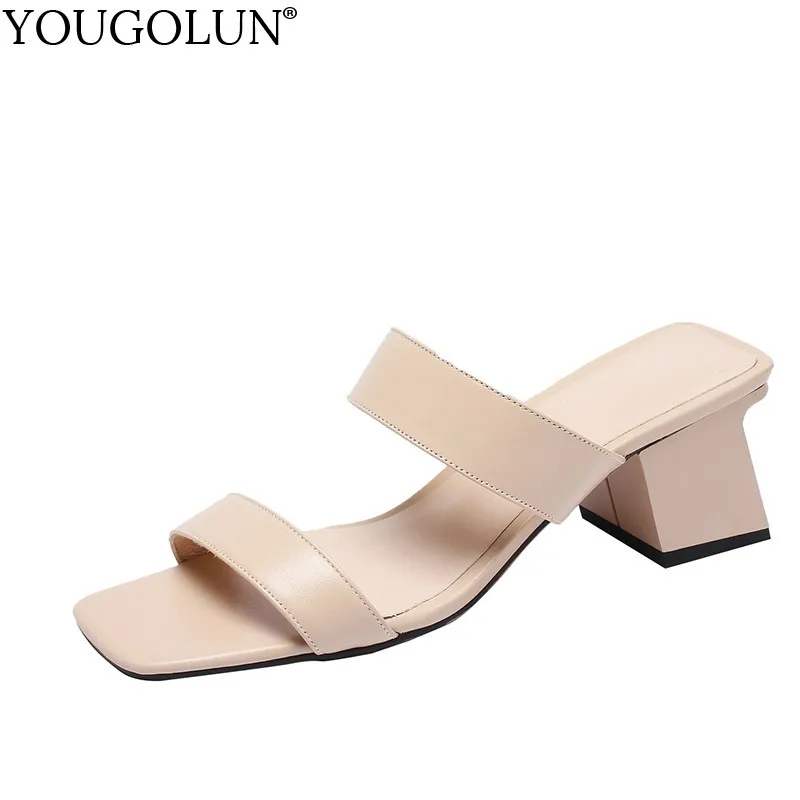 Women Full Genuine Leather Slides Sandal High Heels 5.5cm Summer Slipper Woman Apricot Beige Open Toe Casual Party Shoes B107
Women Full Genuine Leather Slides Sandal High Heels 5.5cm Summer Slipper Woman Apricot Beige Open Toe Casual Party Shoes B107