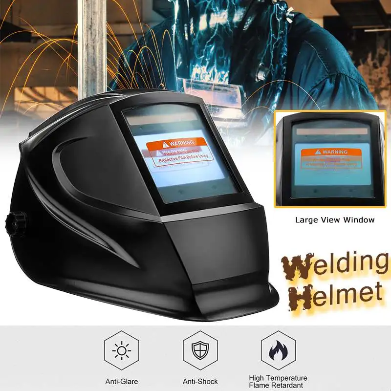 New Large Vision Window Solar Power Automatic Dimming Welding Helmet Advanced Circuit Design Welding Mask
New Large Vision Window Solar Power Automatic Dimming Welding Helmet Advanced Circuit Design Welding Mask