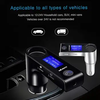 Car MP3 Bluetooth FM Transmitter Wireless FM Radio Adapter Dual USB Hands-Free Calling AUX Output HD LCD Display
Car MP3 Bluetooth FM Transmitter Wireless FM Radio Adapter Dual USB Hands-Free Calling AUX Output HD LCD Display