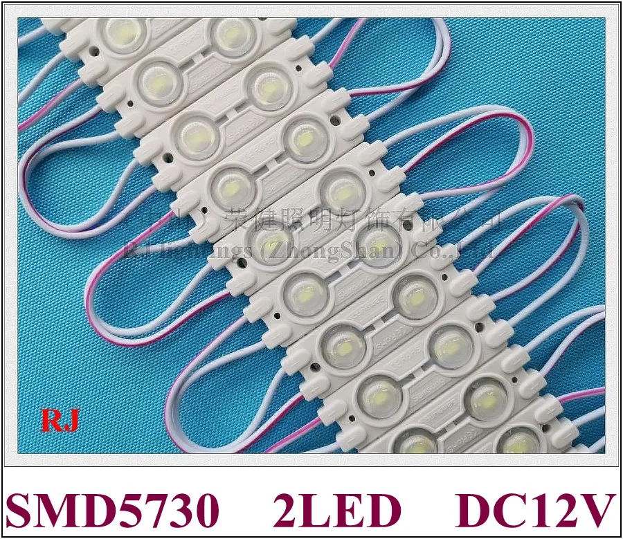 high bright with lens aluminum PCB waterproof injection 2 LED LED module lamp light DC12V 50mm*15mm*7mm SMD 5730 2LED 0.8W
high bright with lens aluminum PCB waterproof injection 2 LED LED module lamp light DC12V 50mm*15mm*7mm SMD 5730 2LED 0.8W