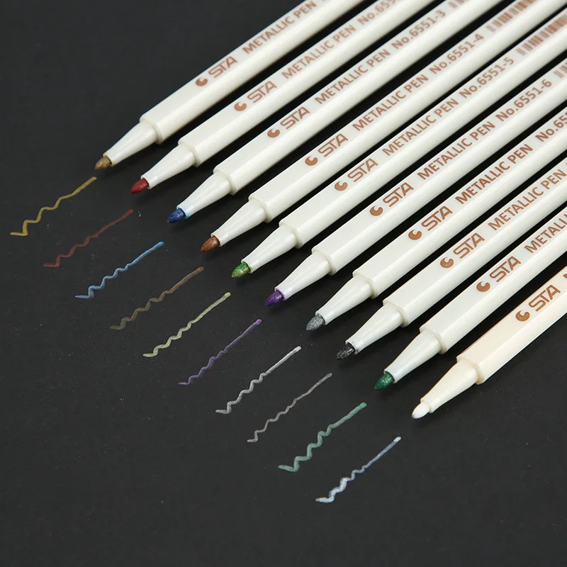 SIXONE 10 Branch Suit Metal Color Marc Colour Paint Pen Album Photo Diy markers highlighters Pen
SIXONE 10 Branch Suit Metal Color Marc Colour Paint Pen Album Photo Diy markers highlighters Pen