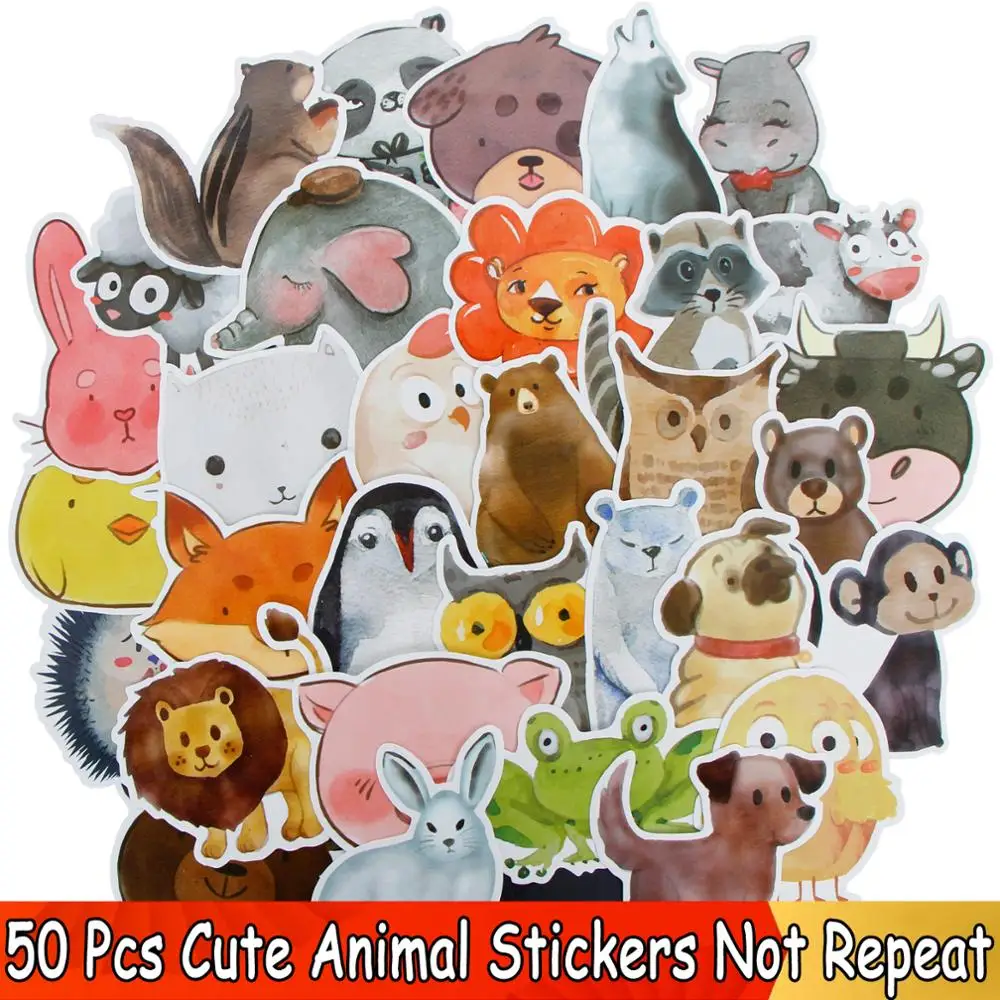 50 PCS JDM Watercolor Animal Sticker Cute Cartoon Educational Toy Stickers Gift for Kids Laptop Suitcase Bicycle Fridge Guitar
50 PCS JDM Watercolor Animal Sticker Cute Cartoon Educational Toy Stickers Gift for Kids Laptop Suitcase Bicycle Fridge Guitar