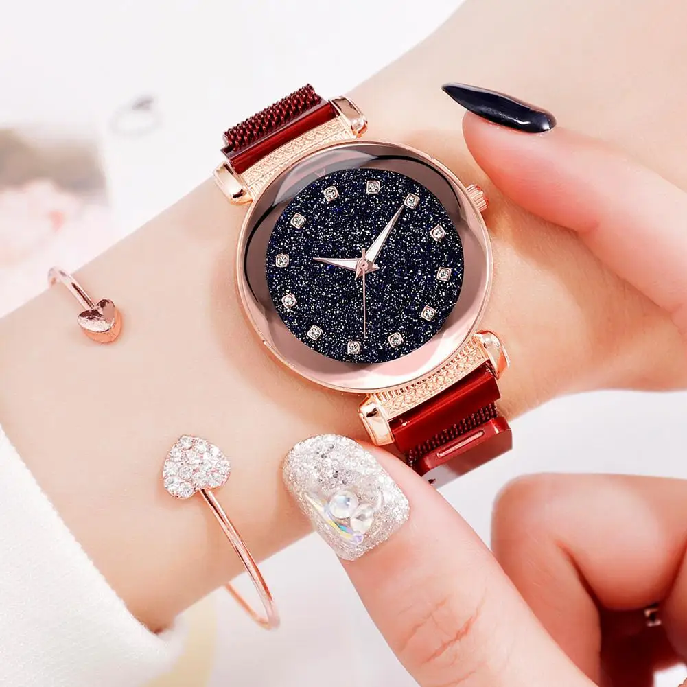 Luxury Women Watches Ladies Watch Starry Sky Magnetic Quartz Female Wristwatch Geometric Surface Relogio Feminino Reloj Mujer
Luxury Women Watches Ladies Watch Starry Sky Magnetic Quartz Female Wristwatch Geometric Surface Relogio Feminino Reloj Mujer