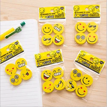 4 pcs/lot (1 bag ) Cute Erasers Lovely Smiley Rubber Pencil Eraser for Kids Gift School Supplies Stationery Creative Items
4 pcs/lot (1 bag ) Cute Erasers Lovely Smiley Rubber Pencil Eraser for Kids Gift School Supplies Stationery Creative Items