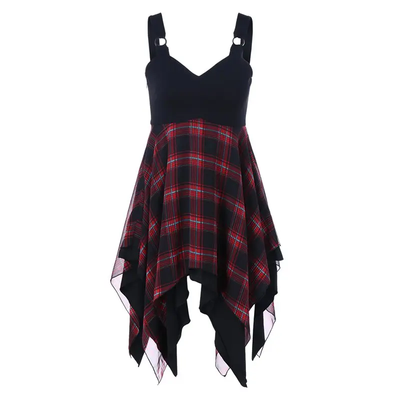 Women Mini Dresses Gothic Preppy Sexy Black High Waist Plaid Asymmetric Hot Casual Female Fashion Elegant Goth Punk Short Dress
Women Mini Dresses Gothic Preppy Sexy Black High Waist Plaid Asymmetric Hot Casual Female Fashion Elegant Goth Punk Short Dress
