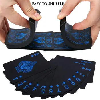 Creative Waterproof No Fading Poker Card Black Plastic Wolf Pattern Magic Playing Cards Outdoor Entertainment Paper Card
Creative Waterproof No Fading Poker Card Black Plastic Wolf Pattern Magic Playing Cards Outdoor Entertainment Paper Card