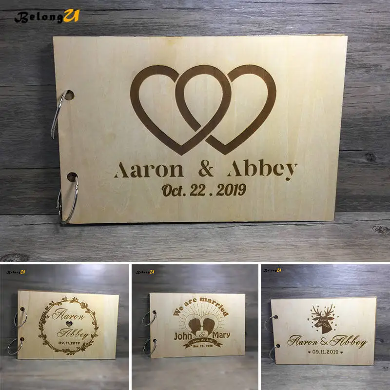 Rustic Personalized Custom Wedding Photo Album Wood Wire Binding Loose-leaf Wedding Decoration Signature Guest Books Photo Album 
Rustic Personalized Custom Wedding Photo Album Wood Wire Binding Loose-leaf Wedding Decoration Signature Guest Books Photo Album