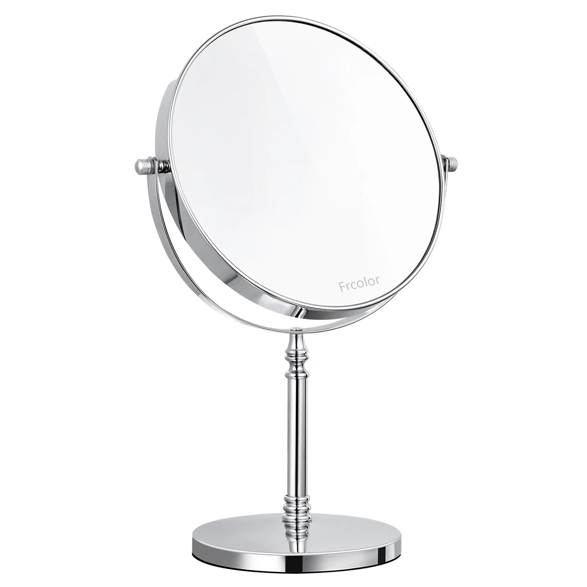 

Frcolor 8 Inch Rustproof Double-sided 10X Magnifying Mirror Clear Easy Cleaning 360 Degree Rotation Tabletop Cosmatic Mirror