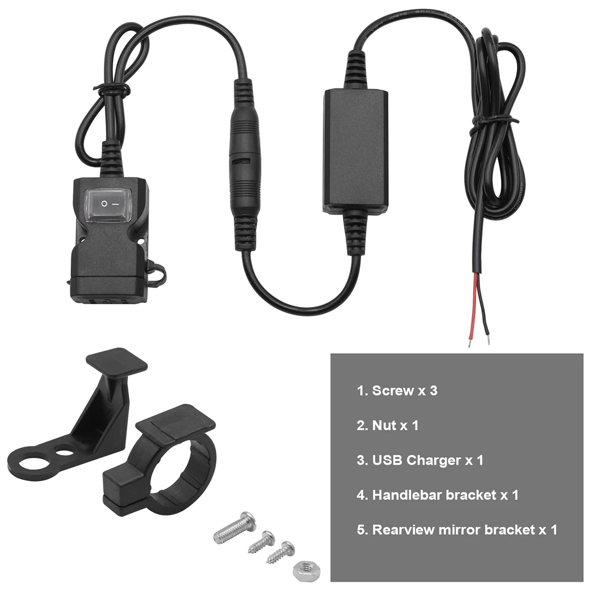 Waterproof Motorcycle USB Charger Rear Mirror Handlebar Dual Ports 3.1A Adapter Charger Switch For ATV Scooter Motor Vehicle
Waterproof Motorcycle USB Charger Rear Mirror Handlebar Dual Ports 3.1A Adapter Charger Switch For ATV Scooter Motor Vehicle