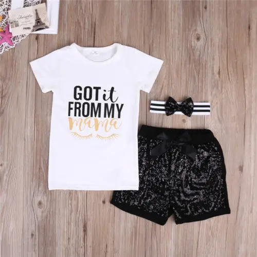 Toddler Kid Baby Boys Girl Clothes Tops T-shirt+ Sequins Pants Shorts Outfits Clothes Children Set
Toddler Kid Baby Boys Girl Clothes Tops T-shirt+ Sequins Pants Shorts Outfits Clothes Children Set