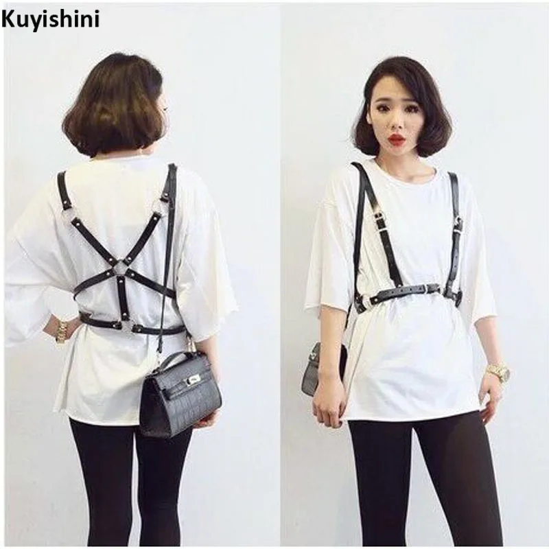 Harajuku Hip Hop PU Belt Caged Top Shirt Harness Sexy Women Straps Bondage Body Shaped Adjustable Waist Belts Suspender
Harajuku Hip Hop PU Belt Caged Top Shirt Harness Sexy Women Straps Bondage Body Shaped Adjustable Waist Belts Suspender