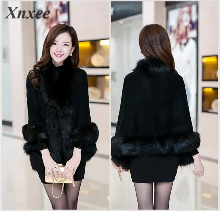 Fashion Women Faux Fur Coat Leather Grass Fox Fur Collar Ponchos And Capes Bridal Wedding Dress Shawl Cape Lady Wool Fur Coat
Fashion Women Faux Fur Coat Leather Grass Fox Fur Collar Ponchos And Capes Bridal Wedding Dress Shawl Cape Lady Wool Fur Coat