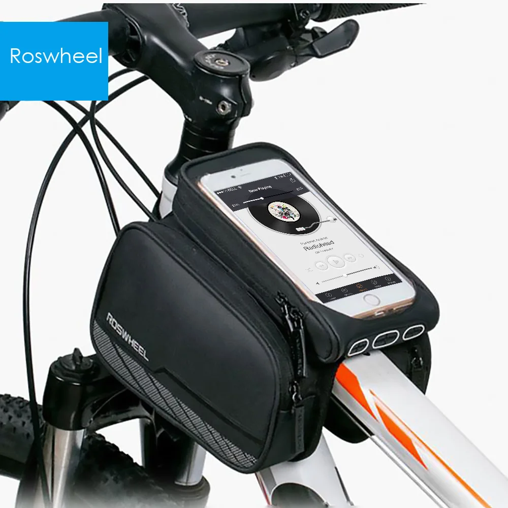 ROSWHEEL Waterproof Touch Screen Bicycle Bags Cycling Bike Front Bag Top Tube Frame Bag Pannier Double Pouch for 5.5" inch Phone
ROSWHEEL Waterproof Touch Screen Bicycle Bags Cycling Bike Front Bag Top Tube Frame Bag Pannier Double Pouch for 5.5" inch Phone