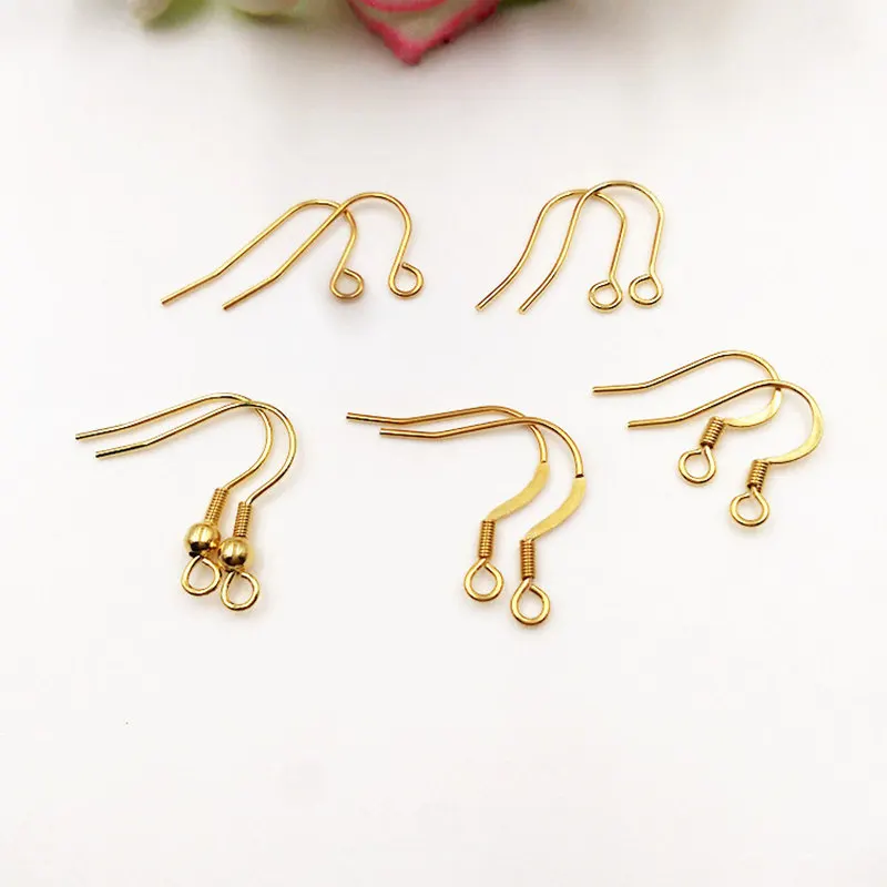 100pcs 316L Stainless Steel Earring Hook Gold Color Ear Hook DIY Earring Finding
100pcs 316L Stainless Steel Earring Hook Gold Color Ear Hook DIY Earring Finding