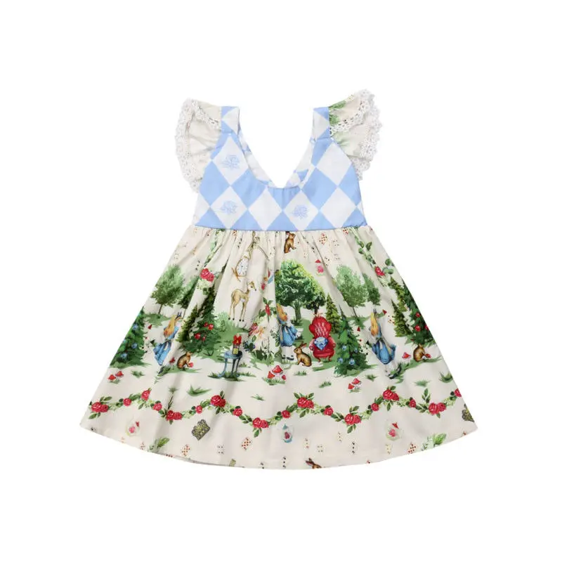 Infant Kid Baby Girl Cartoon Sleeveless Dress Plaid Printed Flying Sleeves Princess Party Tutu Xmas Dress
Infant Kid Baby Girl Cartoon Sleeveless Dress Plaid Printed Flying Sleeves Princess Party Tutu Xmas Dress