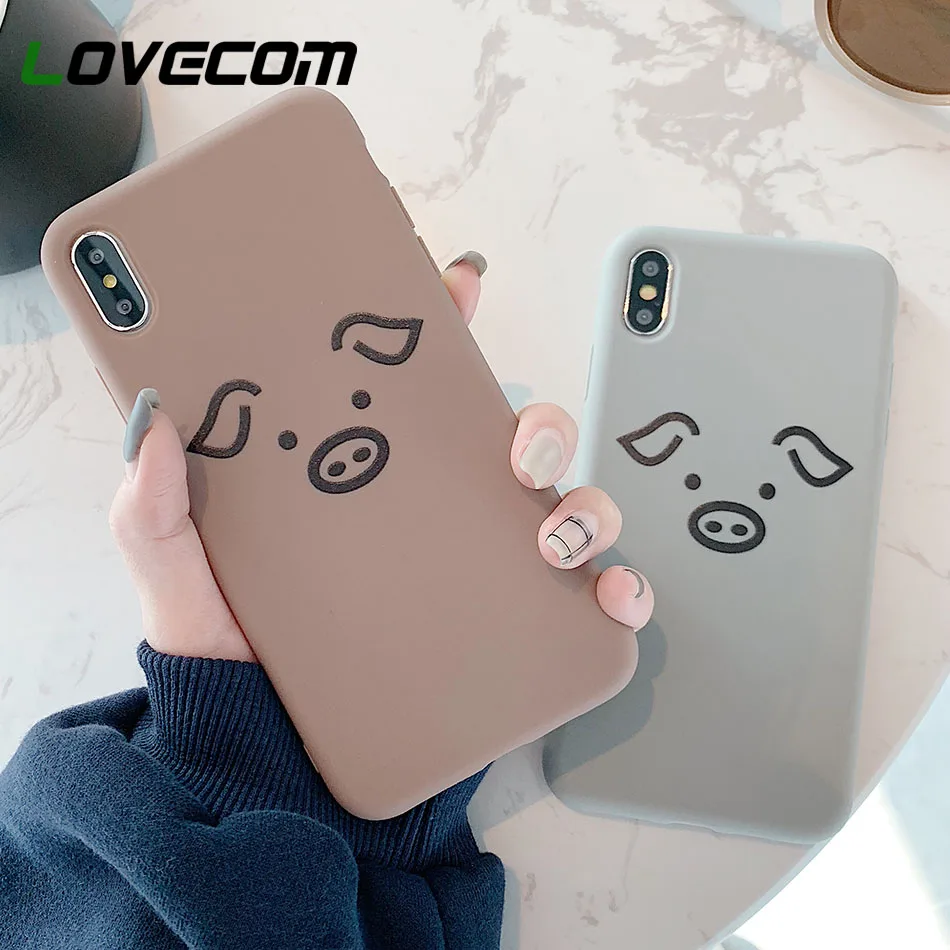 LOVECOM Candy Color Cute Cartoon Pig Cases For iPhone XS Max XR XS X 6 6S 7 8 Plus Soft TPU Full Body Phone Back Cover Coque
LOVECOM Candy Color Cute Cartoon Pig Cases For iPhone XS Max XR XS X 6 6S 7 8 Plus Soft TPU Full Body Phone Back Cover Coque