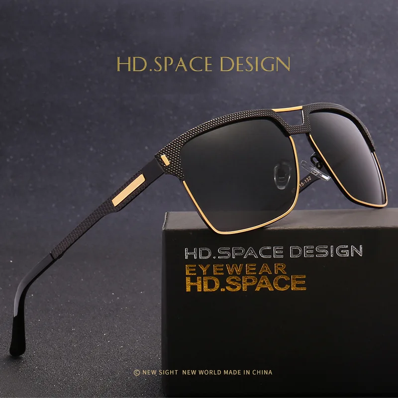 HD.SPACE Original Brand Sunglasses Men Polarized Lens Vintage Eyewear Accessories Gold Sun Glasses Retro Oculos For Men 2017
HD.SPACE Original Brand Sunglasses Men Polarized Lens Vintage Eyewear Accessories Gold Sun Glasses Retro Oculos For Men 2017