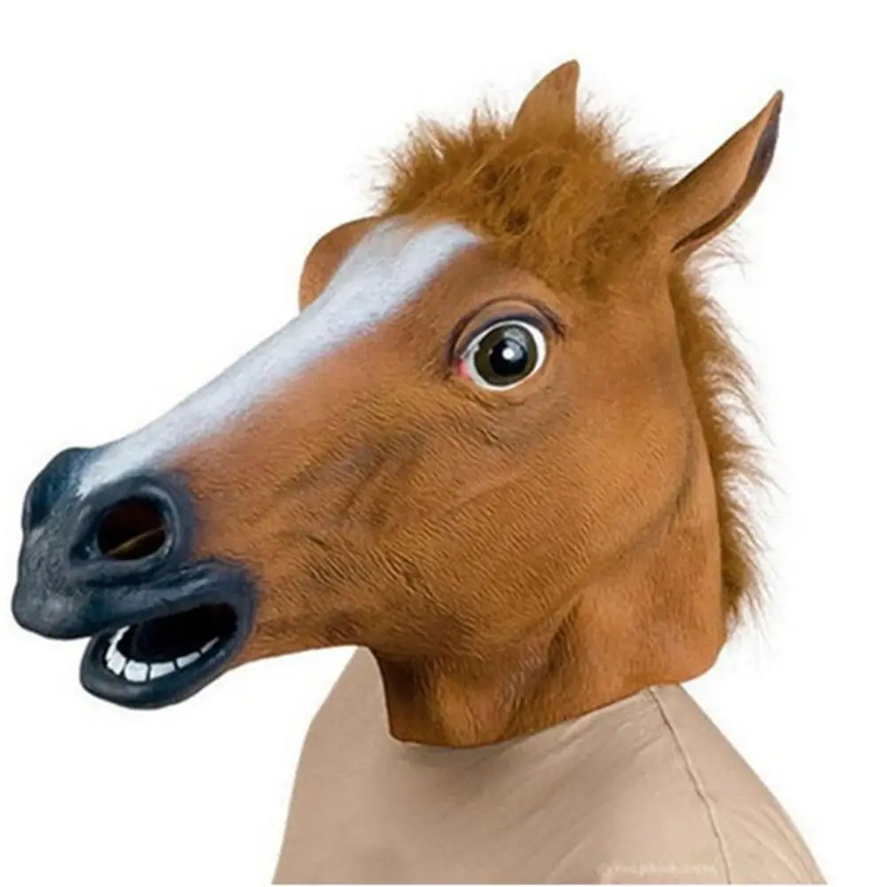 Фото Маска для головы лошади вечерние необходимые Хэллоуина - купить