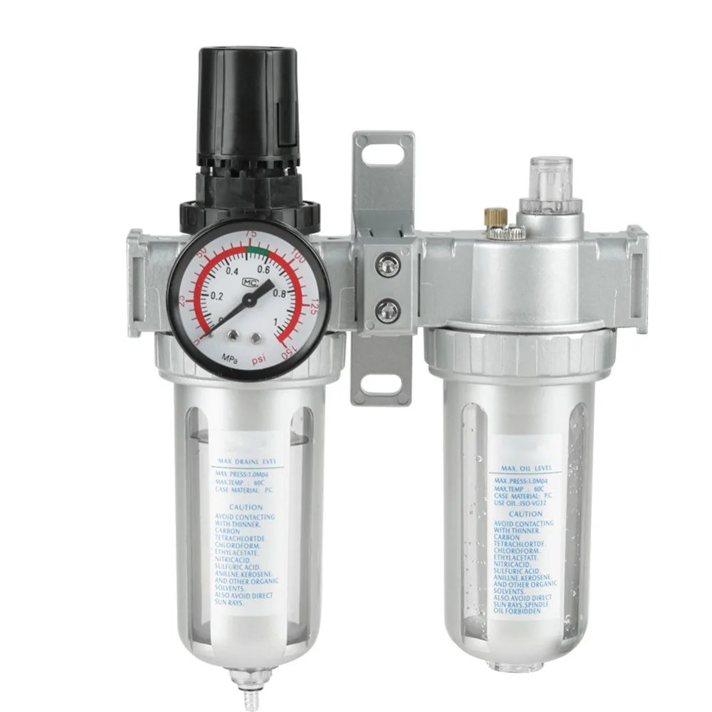 1/2" Oil Water Filter Air Pressure Compressor Filter Gauge Trap Oil Water Regulator Tools Kit Air Filter Regulator
1/2" Oil Water Filter Air Pressure Compressor Filter Gauge Trap Oil Water Regulator Tools Kit Air Filter Regulator