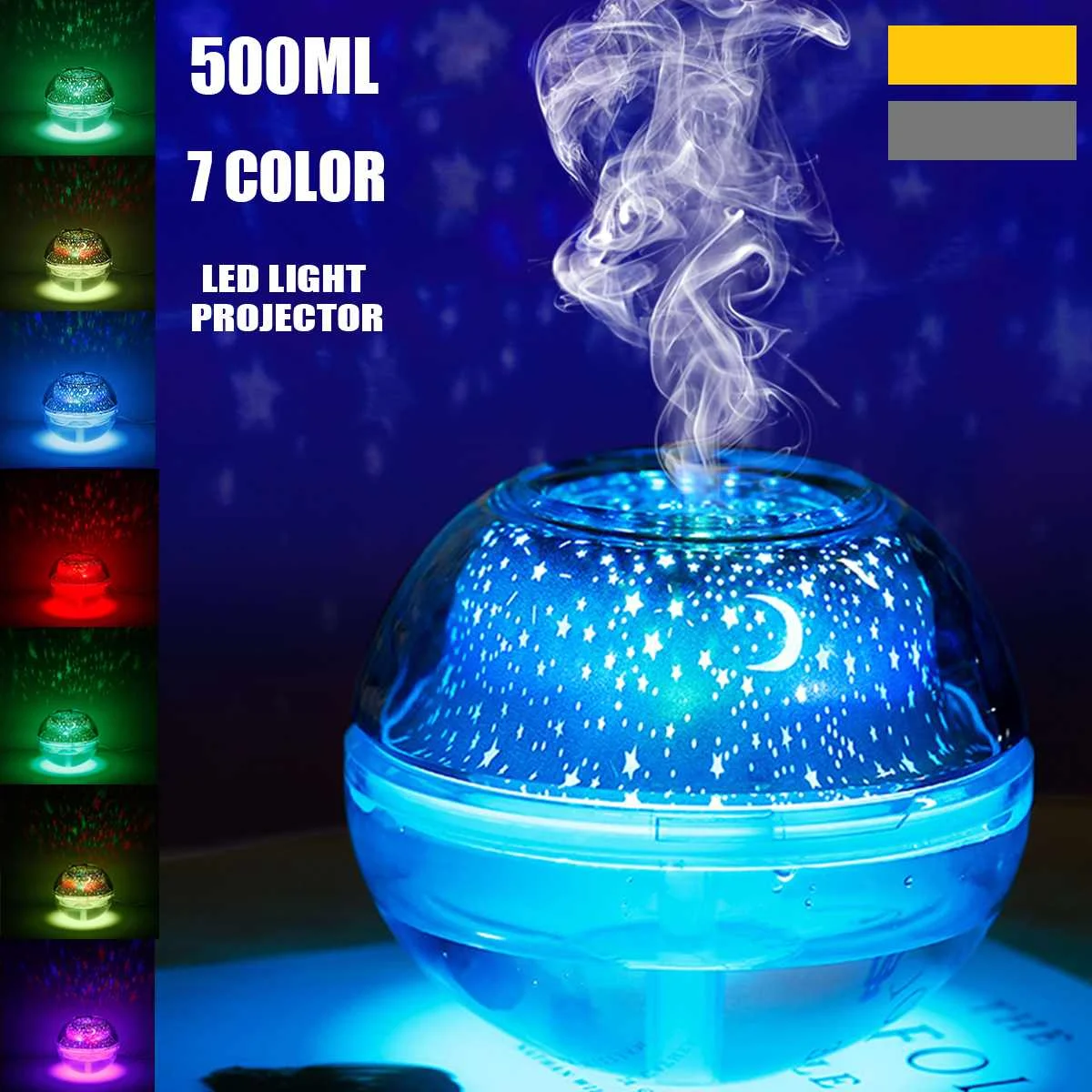 7 LED Color 500ml Projector Air Humidifier Essential Diffuser Aromatherapy Home Purifier Desk Night Lamp USB Home Decor
7 LED Color 500ml Projector Air Humidifier Essential Diffuser Aromatherapy Home Purifier Desk Night Lamp USB Home Decor