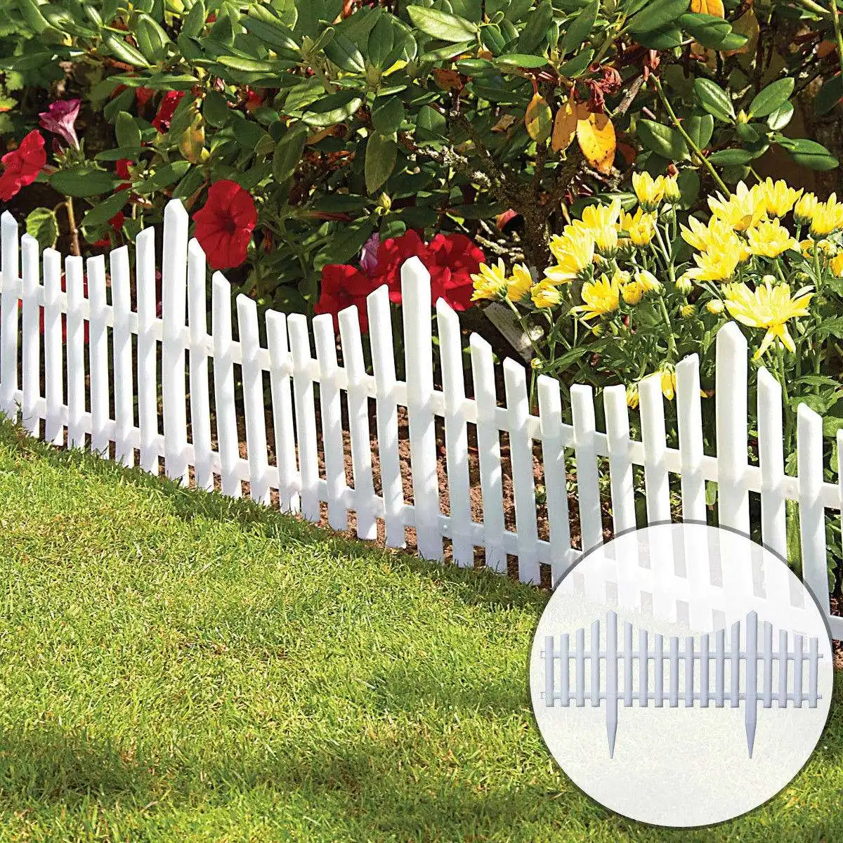12Pcs Plastic Garden Border Fencing Fence Pannels Outdoor Landscape Decor Edging Yard Easy Install Insert Ground Type 610x330mm
12Pcs Plastic Garden Border Fencing Fence Pannels Outdoor Landscape Decor Edging Yard Easy Install Insert Ground Type 610x330mm