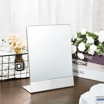 HD Rectangle Tabletop Cosmetic Vanity Mirror with EVA Base, 304 Stainless Steel Portable Standing Self-Portrait Makeup Mirror
HD Rectangle Tabletop Cosmetic Vanity Mirror with EVA Base, 304 Stainless Steel Portable Standing Self-Portrait Makeup Mirror